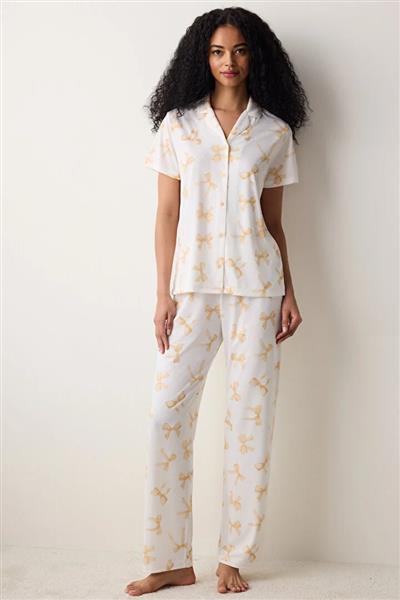 yellow-bows-pidzama-set