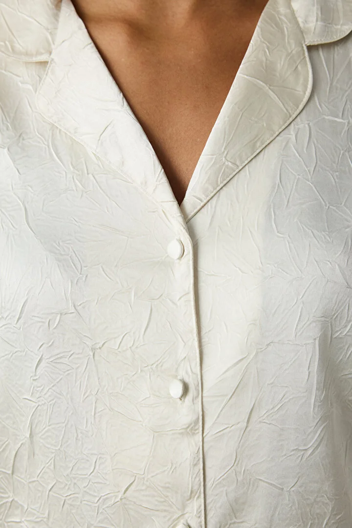 Ecru Satin pidžama set