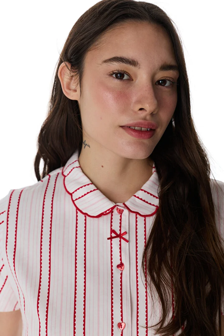 ROSY STRIPES SS GOMLEK PANT SET B32