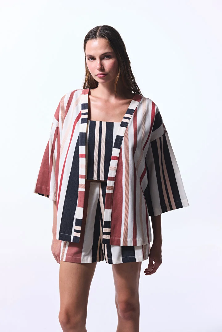 Shay Striped Kimono