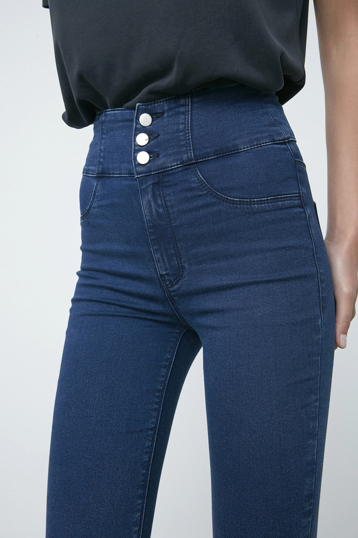 High Waist Curvy hlače
