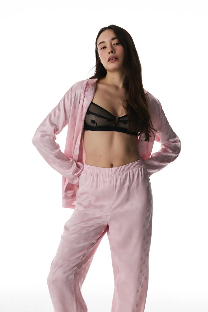 QUINN SATIN LS GOMLEK PANT SET PE99