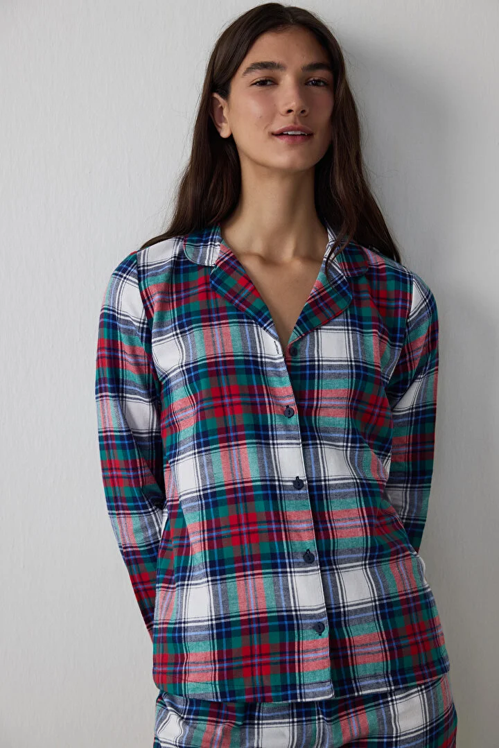 NY Green Checked pidžama set