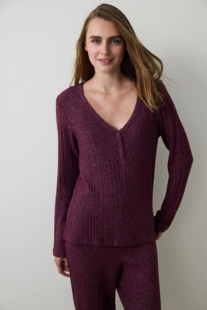 Cozy Time Maroon pidžama set