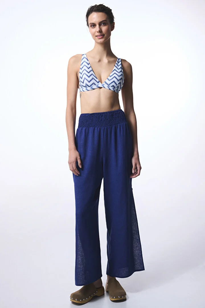 Biana Navy Deep V Top