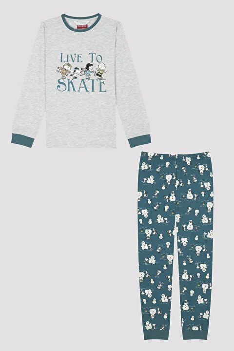 Unisex Snoopy Green 2u1 set pidžame