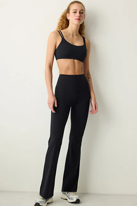 Bonded Waist Flare hlače