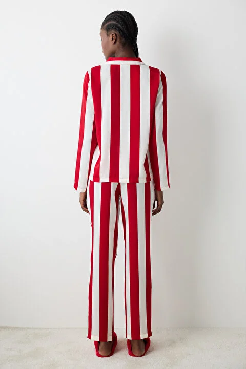 Aria Satin Red pidžama set