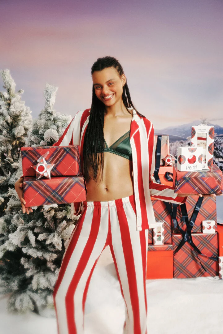 Aria Satin Red pidžama set