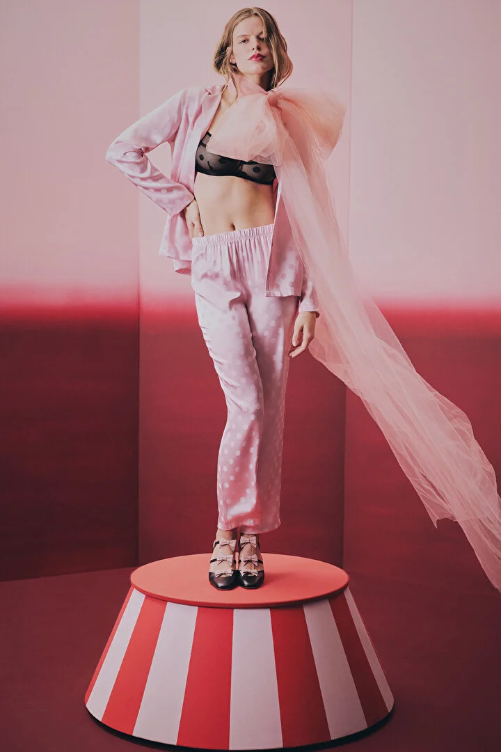 QUINN SATIN LS GOMLEK PANT SET PE99