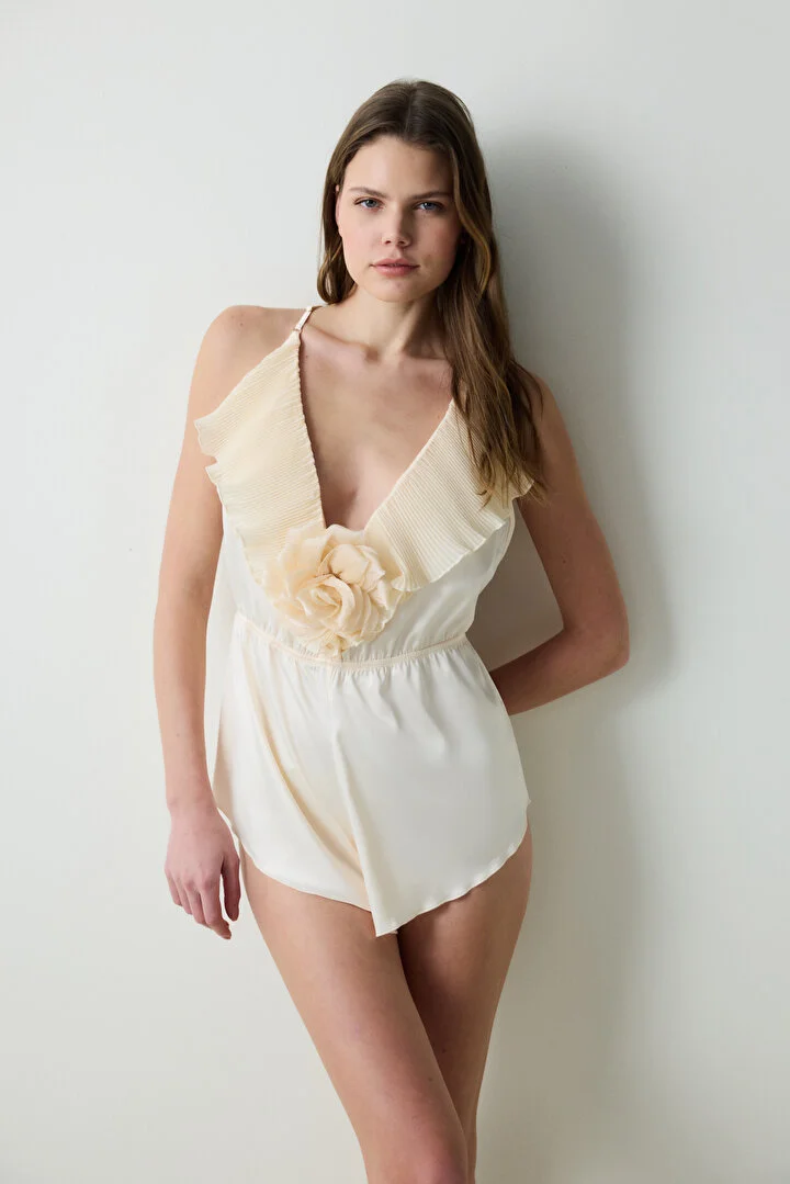 Satin Volan Rose Teddy
