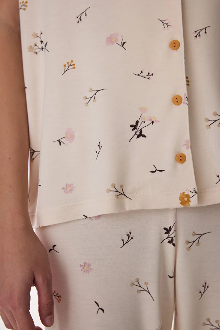 Margot Printed kapri pidžama set