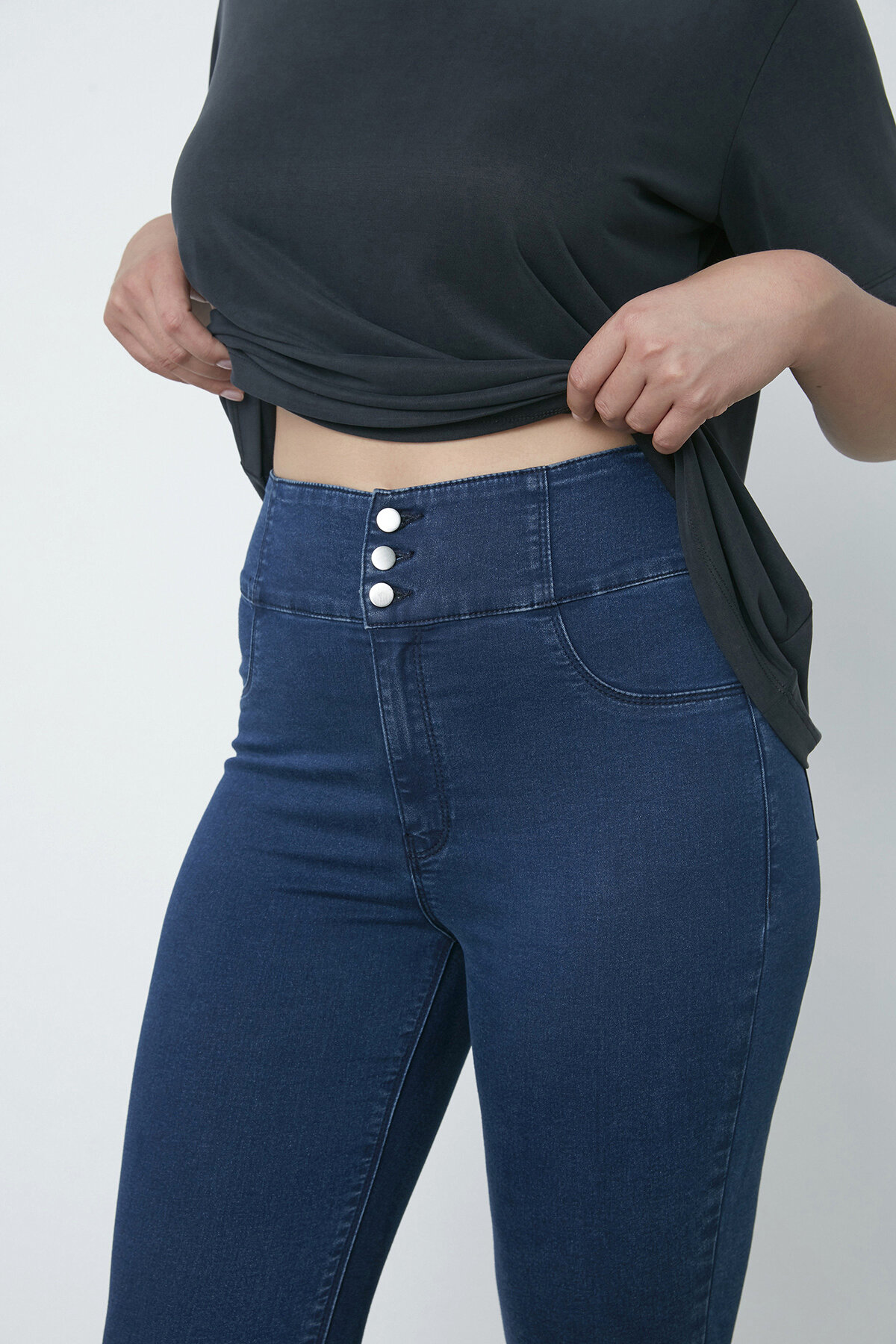 High Waist Curvy hlače