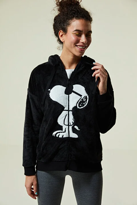 Sweat à Capuche Snoopy Peace - Gris - Taille S - Occasion