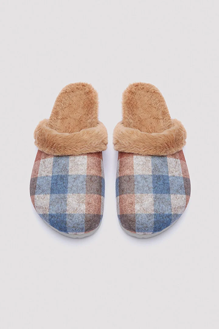 Gingham kućne papuče