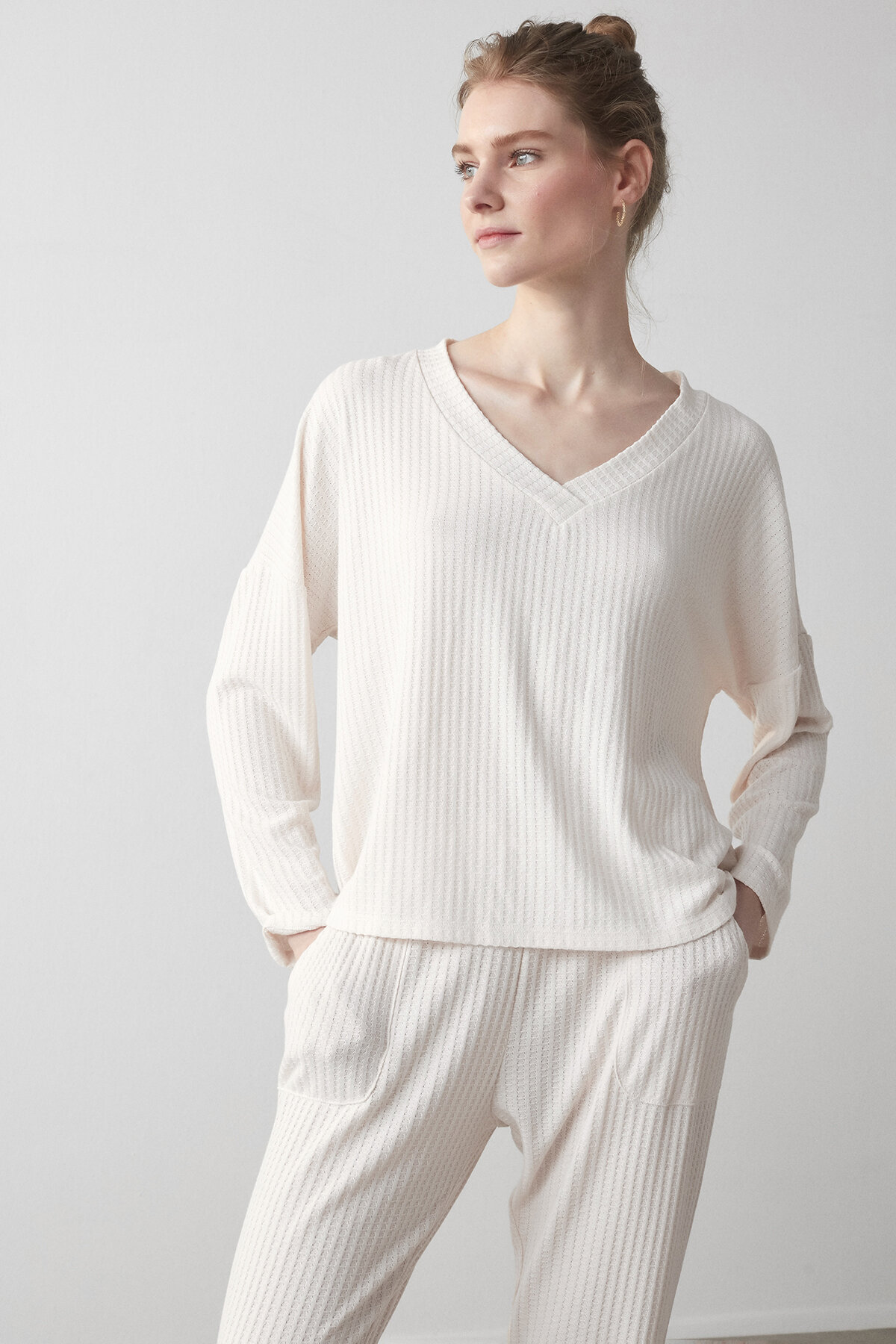 VANILLA WAFFLE SWEATSHIRT BG22