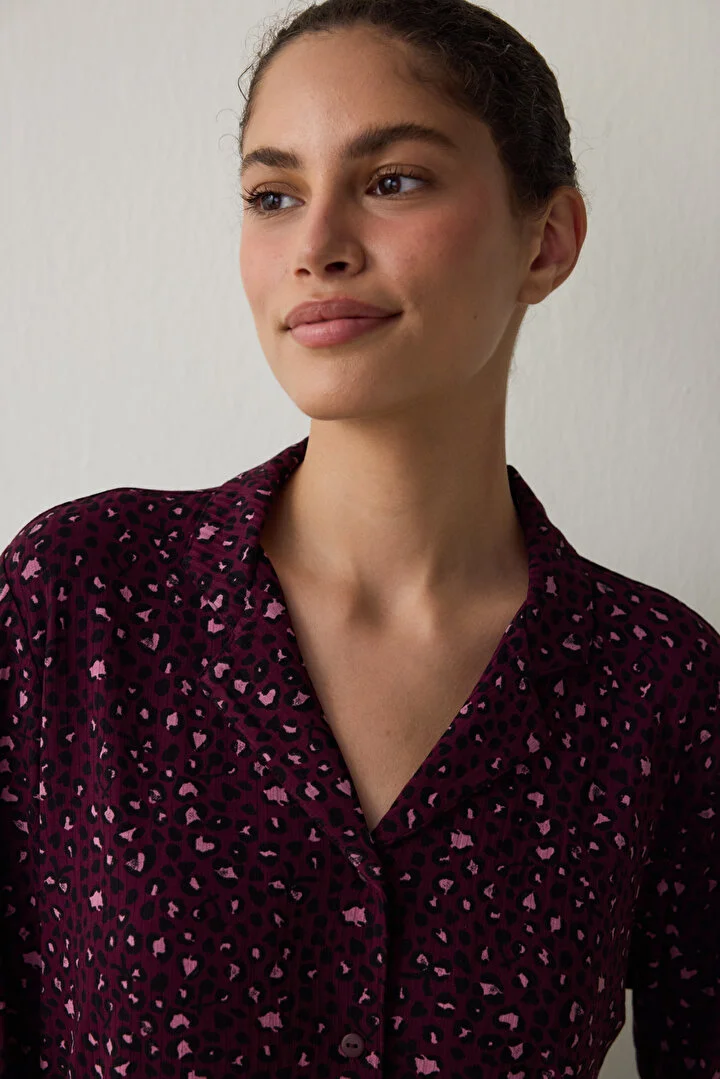 Leopard Print Rib pidžama set