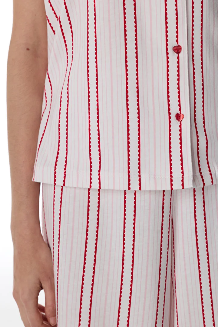 ROSY STRIPES SS GOMLEK PANT SET B32