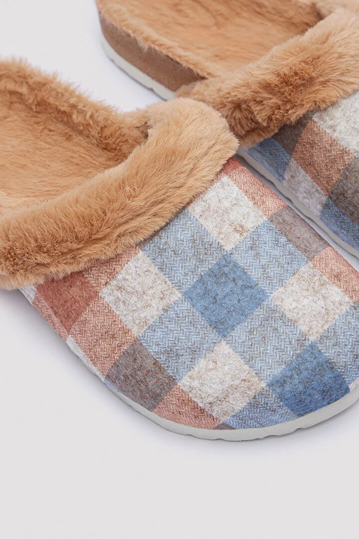 Gingham kućne papuče