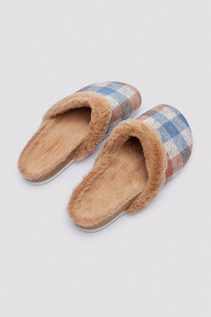 Gingham kućne papuče