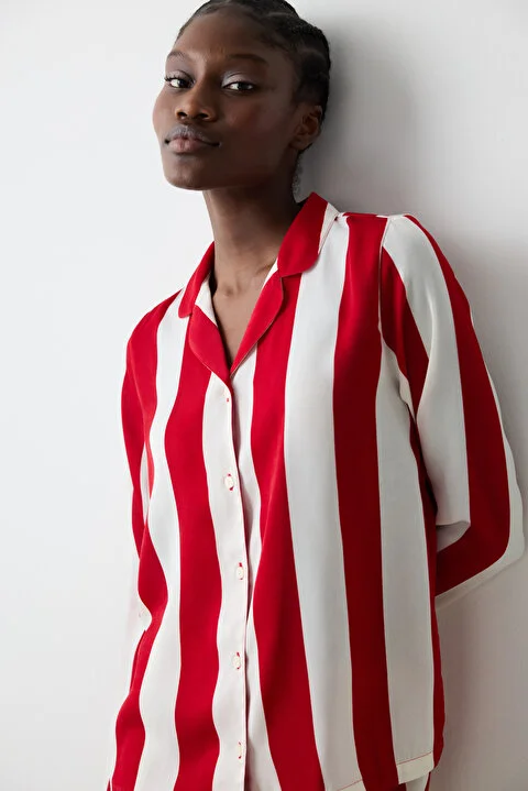 Aria Satin Red pidžama set