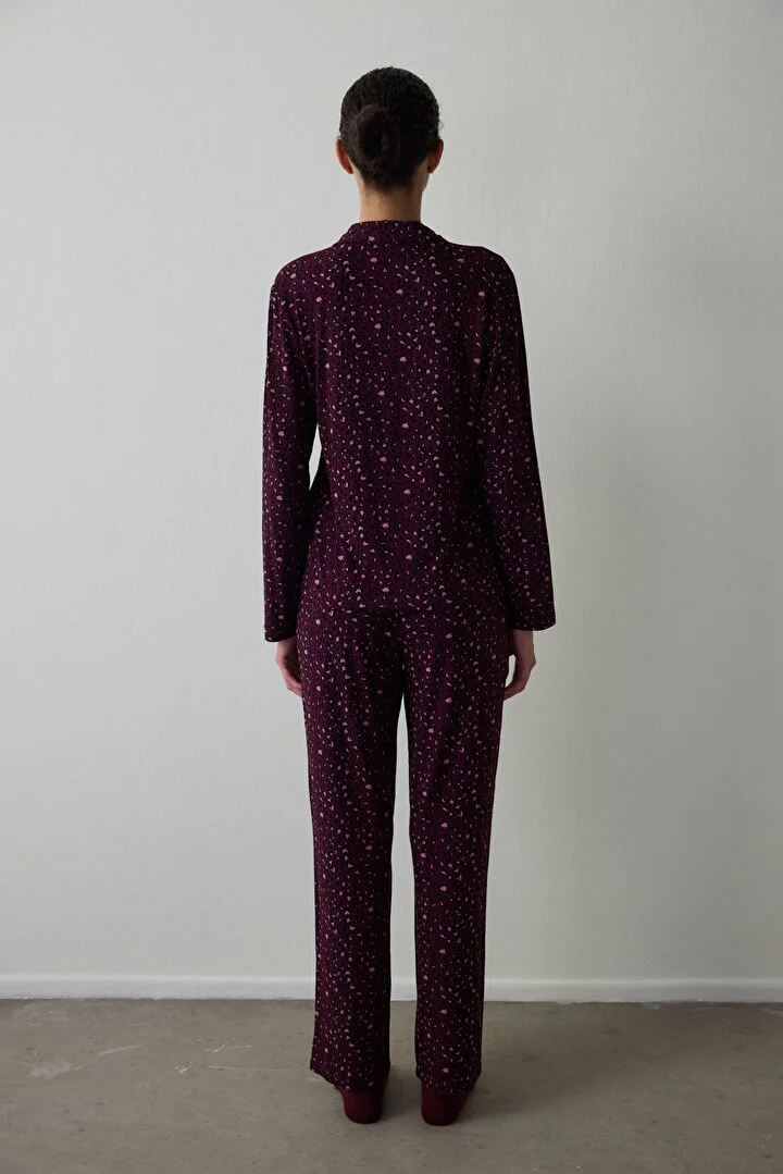 Leopard Print Rib pidžama set