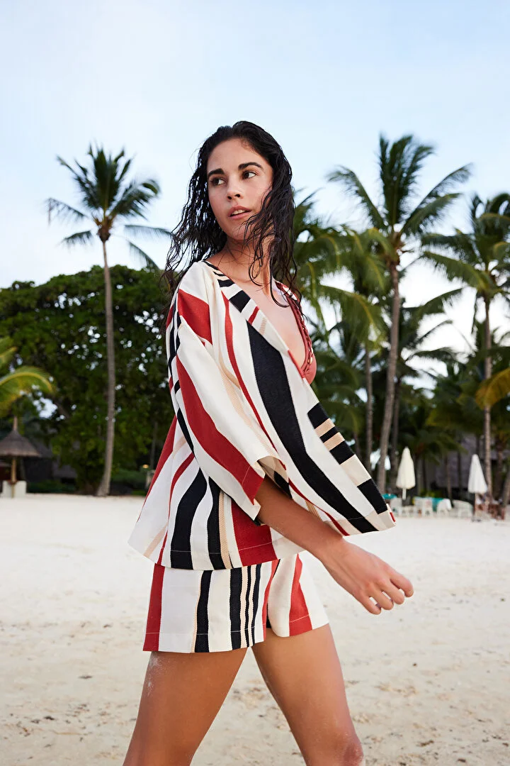 Shay Striped Kimono