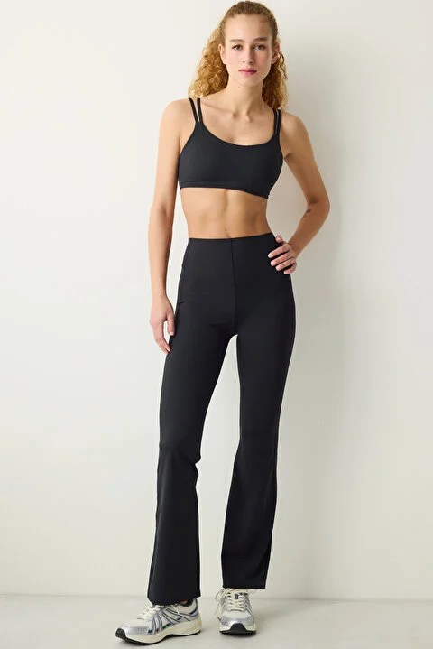 Bonded Waist Flare hlače