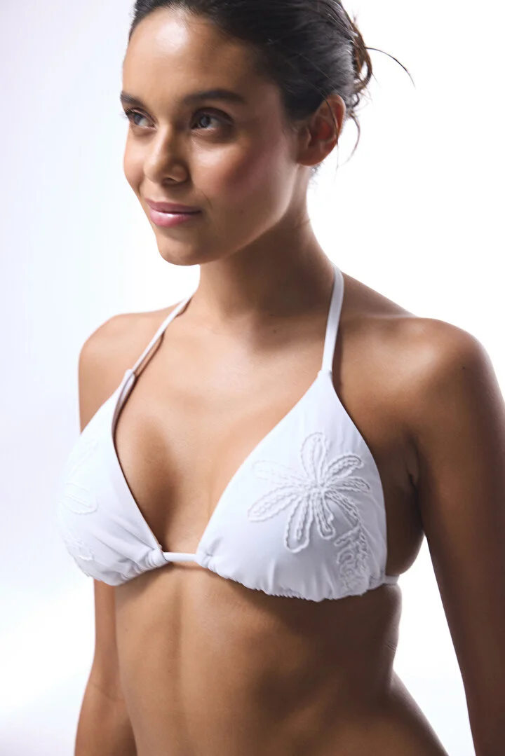 Embroidery Triangle Top