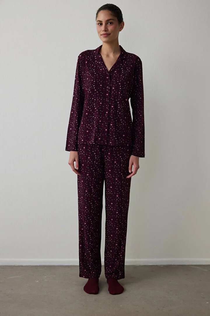 Leopard Print Rib pidžama set