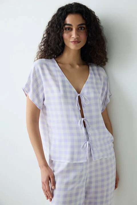 Purple Gingham pidžama set