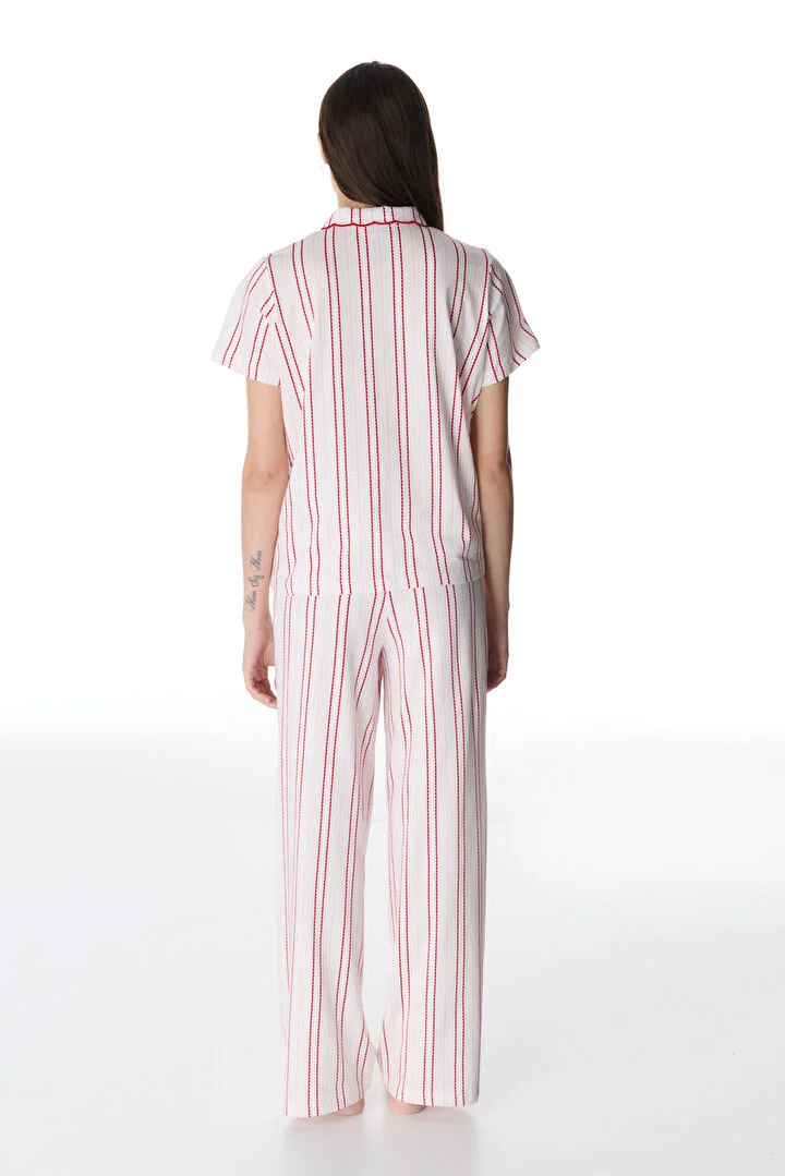 ROSY STRIPES SS GOMLEK PANT SET B32